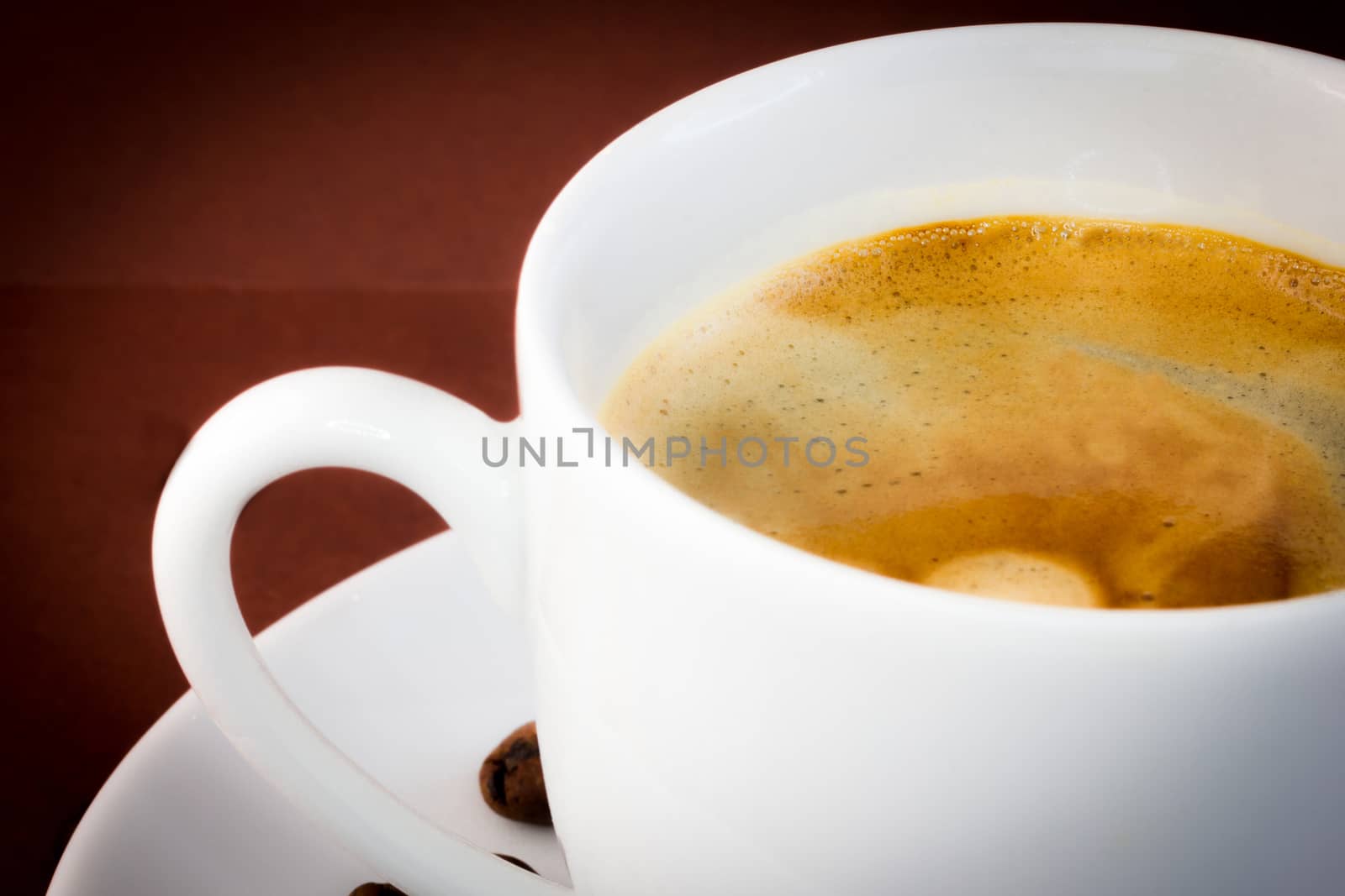 A close up of a cup of coffee