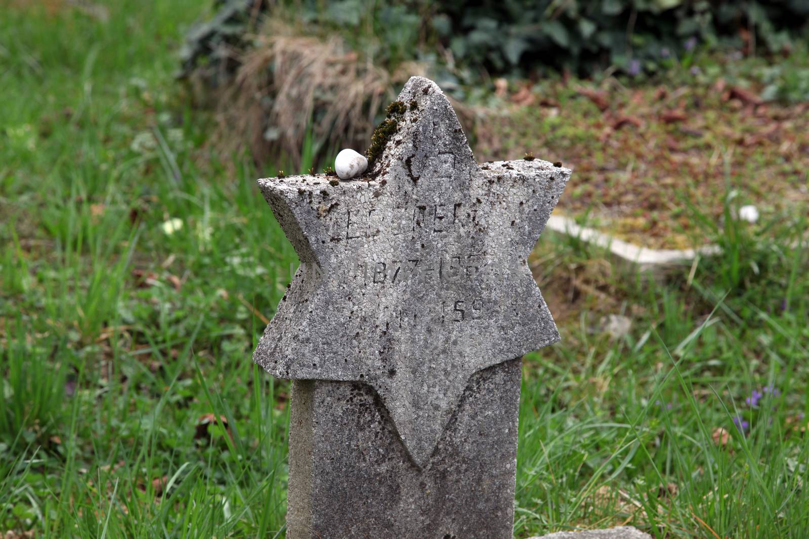Jewish graves on a Mirogoj cemetery in Zagreb, Croatia