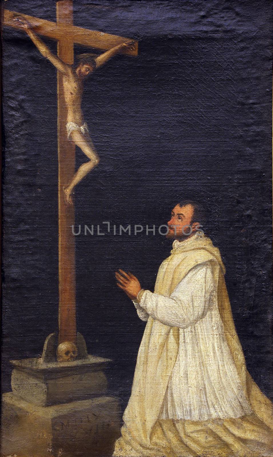 Giovanni Battista Moroni: Monk before a crucifix, Old Masters Collection, Croatian Academy of Sciences in Zagreb, Croatia