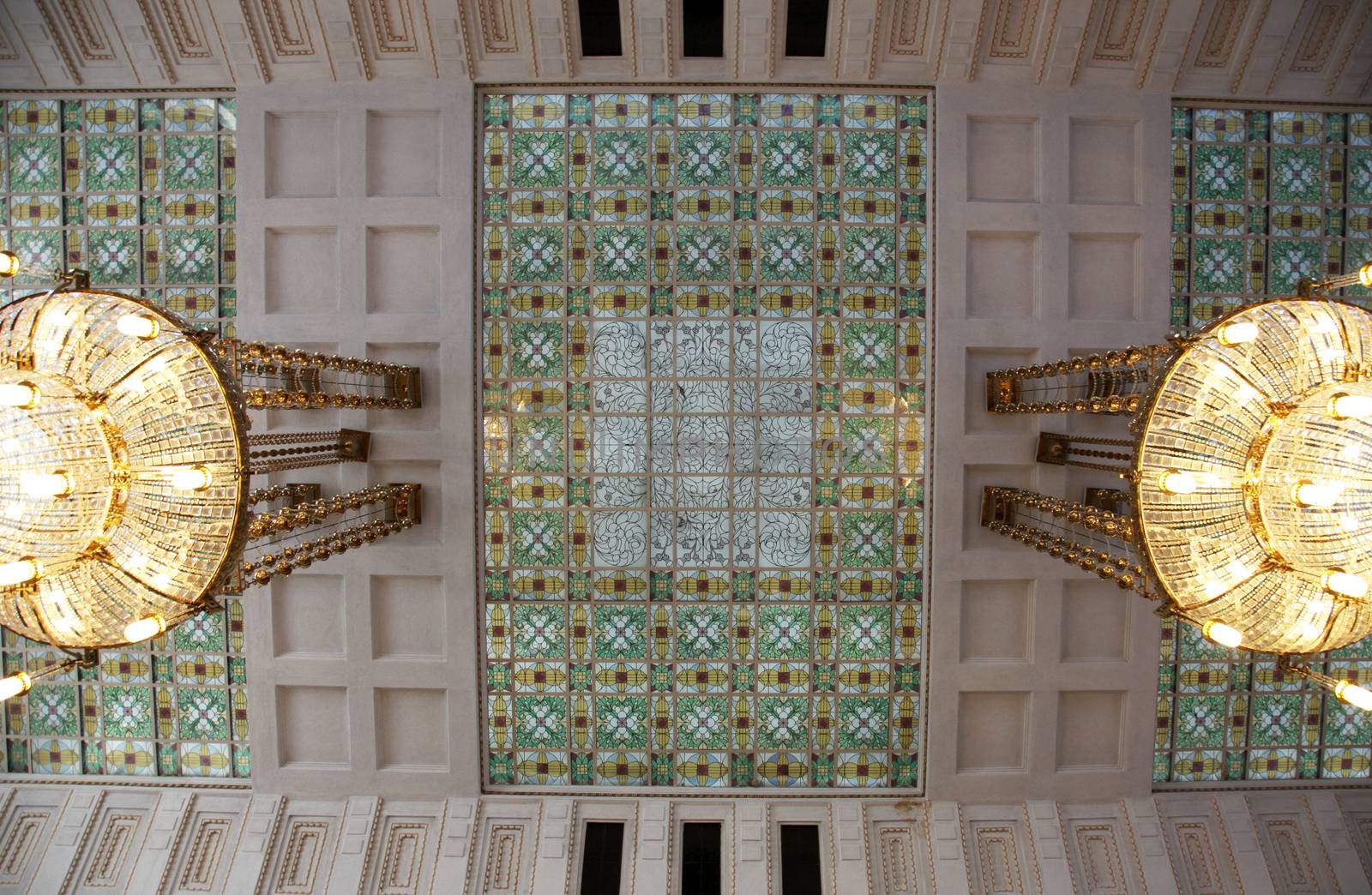 Croatian National State Archives building in Zagreb. It was designed by architect Rudolf Lubynski and its construction started in 1911. It hosted University Library until 1996 in Zagreb, Croatia