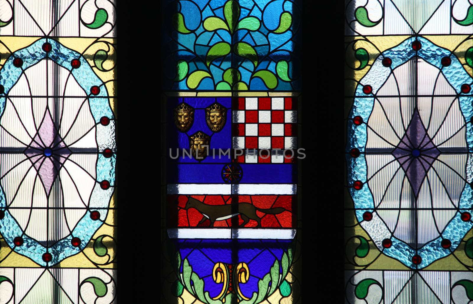 Croatian National State Archives building in Zagreb. It was designed by architect Rudolf Lubynski and its construction started in 1911. It hosted University Library until 1996 in Zagreb, Croatia
