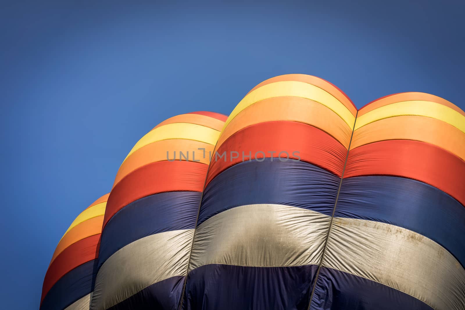A shot of a colorful hot air balloon