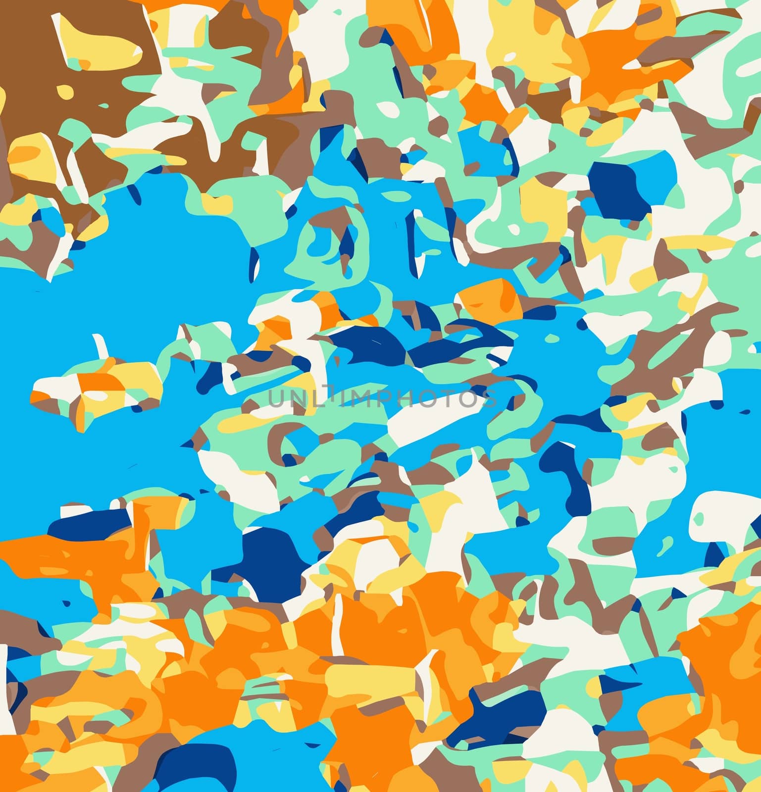 blue brown orange and green dirty painting abstract background by Timmi