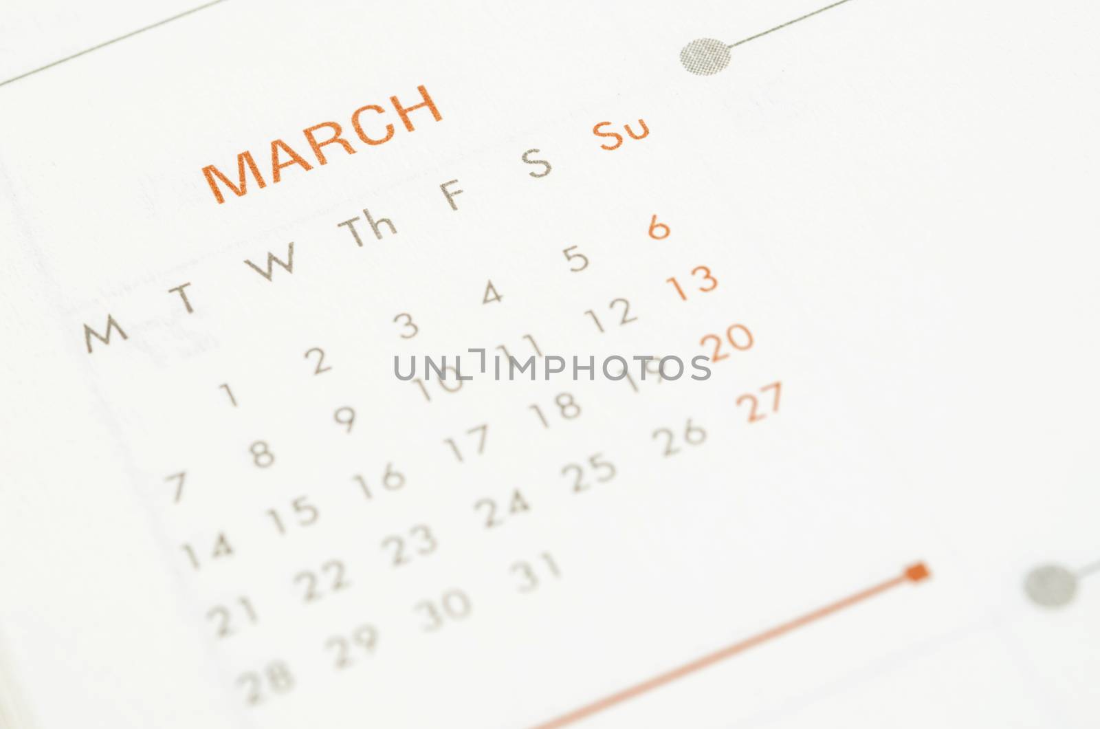 Wall Calendar March 2016.