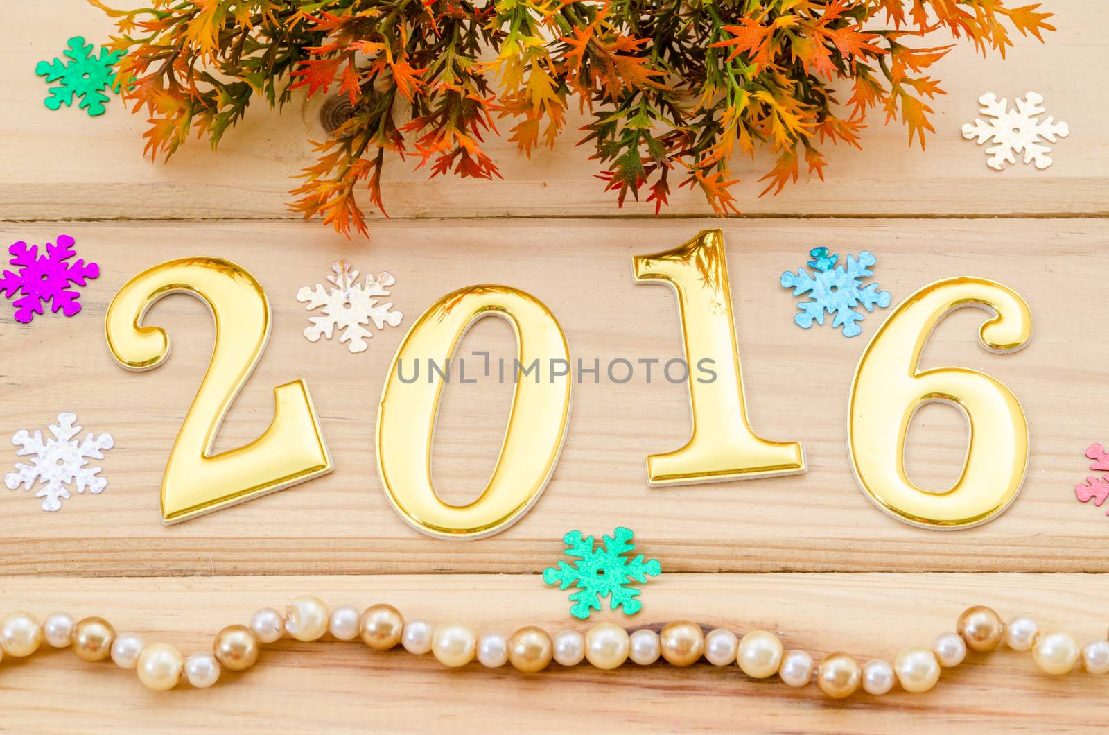 New year decoration with 2016.