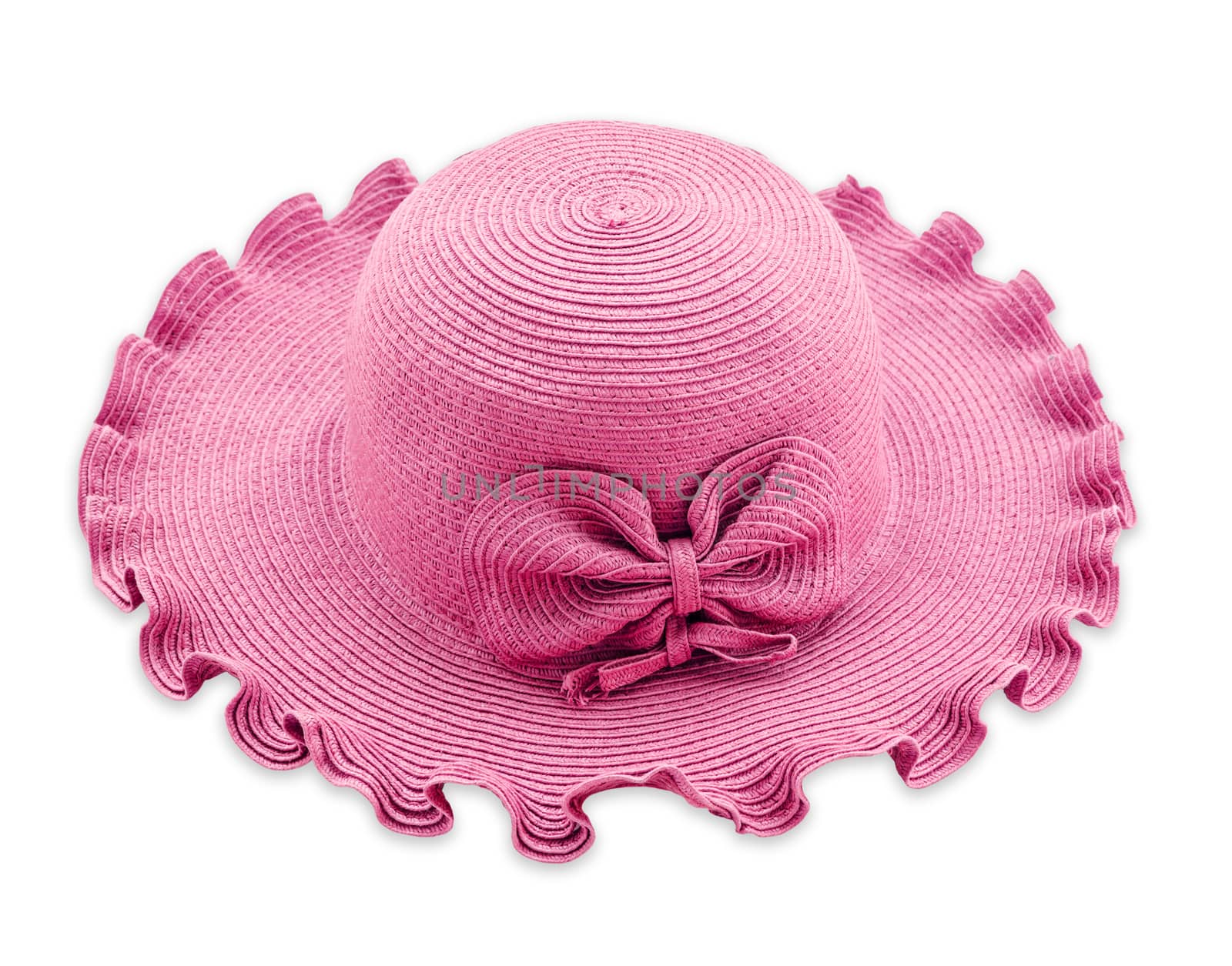 Beautiful summer woman hat isolated on white background