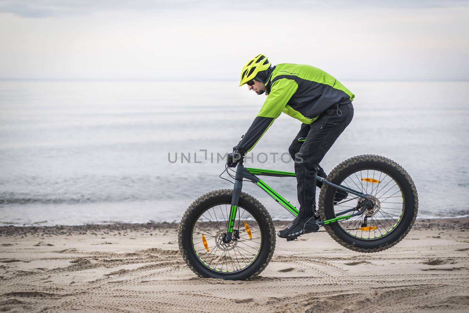 Young man on fat bike by furzyk73