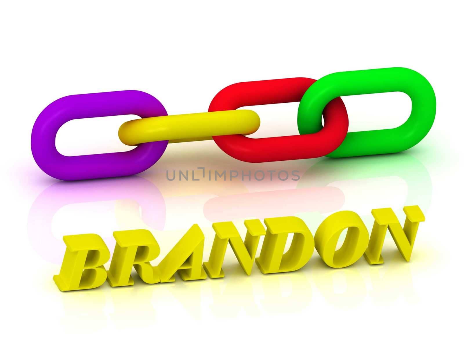 BRANDON- Name and Family of bright yellow letters by GreenMost