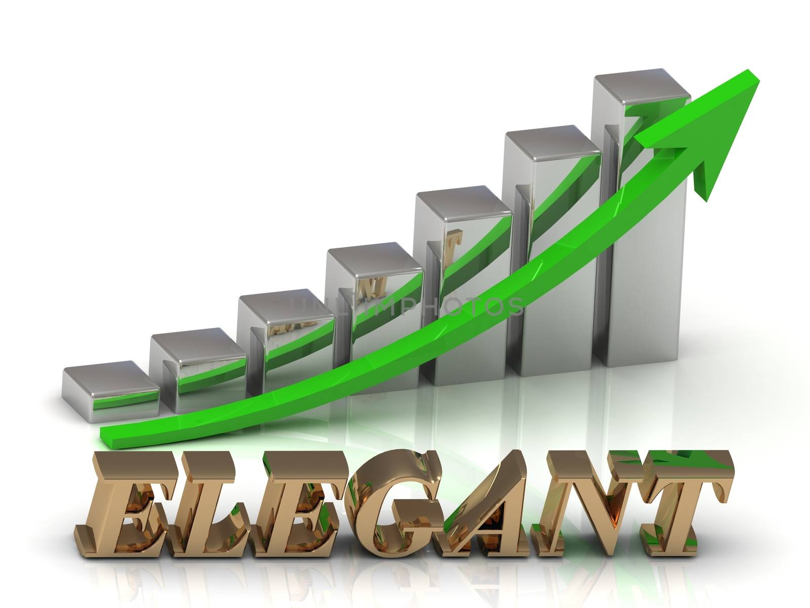 ELEGANT- inscription of gold letters and Graphic growth by GreenMost