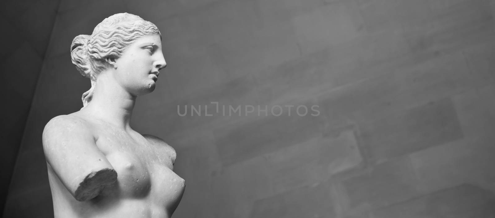 Statue of the Greek goddess Aphrodite, discovered on the island of Melos ("Milo", in modern Greek), Louvre Museum, Paris