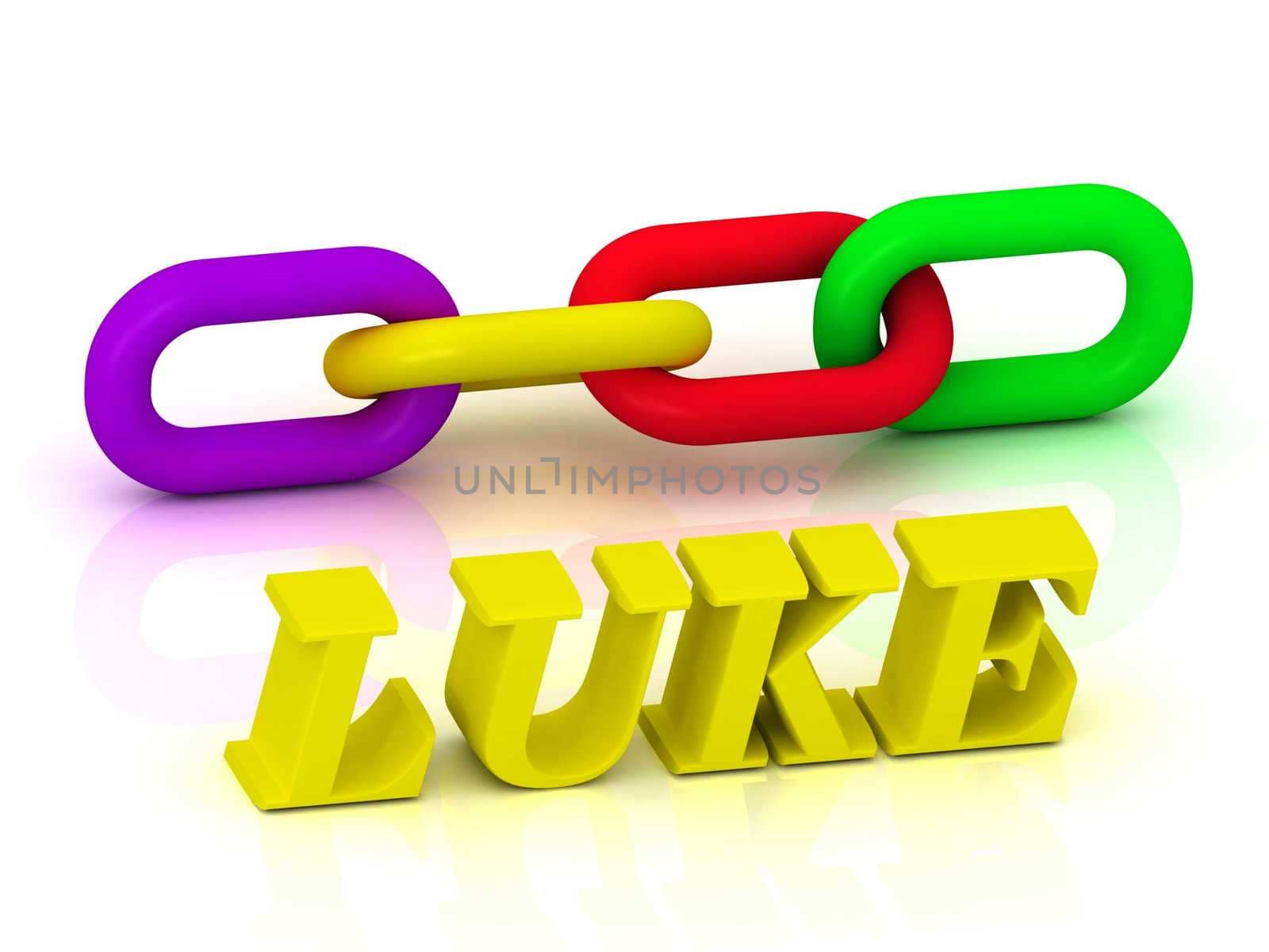 LUKE - Name and Family of bright yellow letters by GreenMost