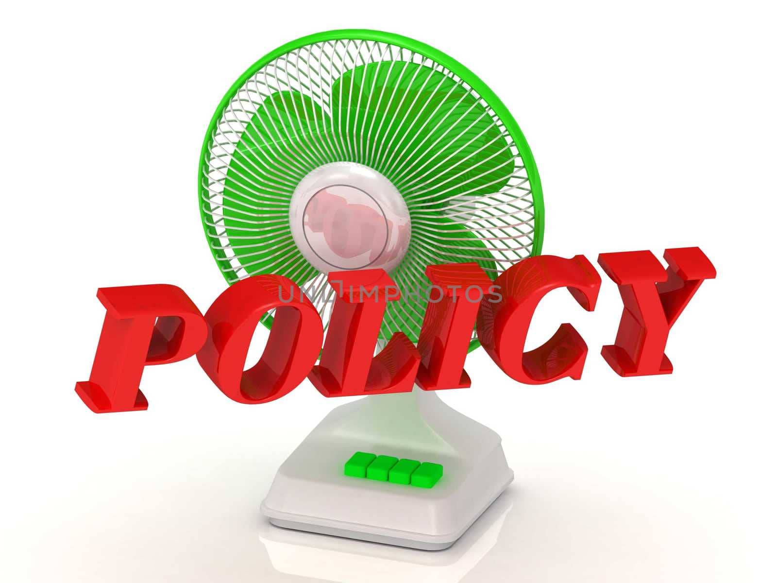 POLICY- Green Fan propeller and bright color letters by GreenMost