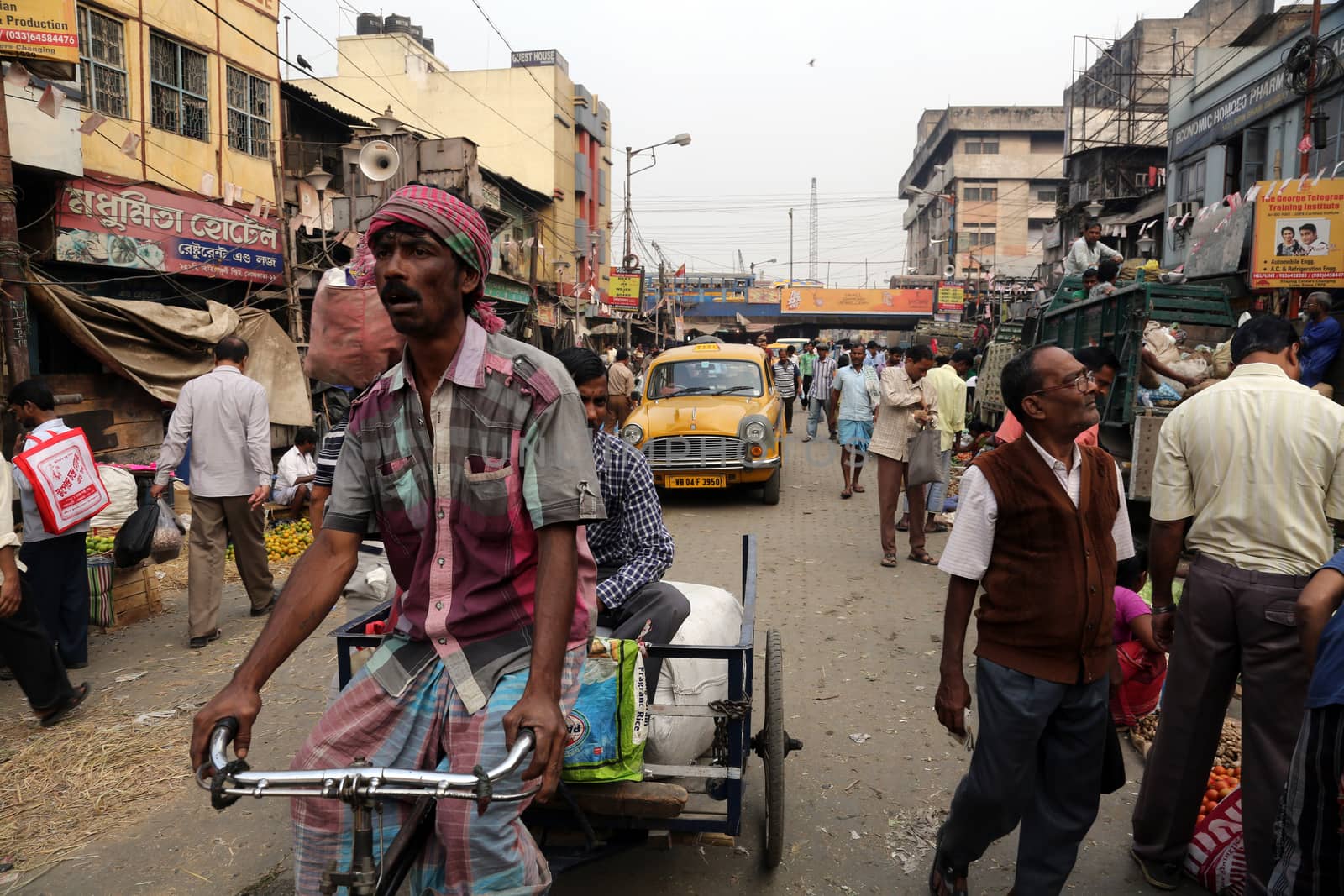 Rickshaw driver working in Kolkata, India. Rickshaws have been around for more than a century, but they could soon be a thing of the past.