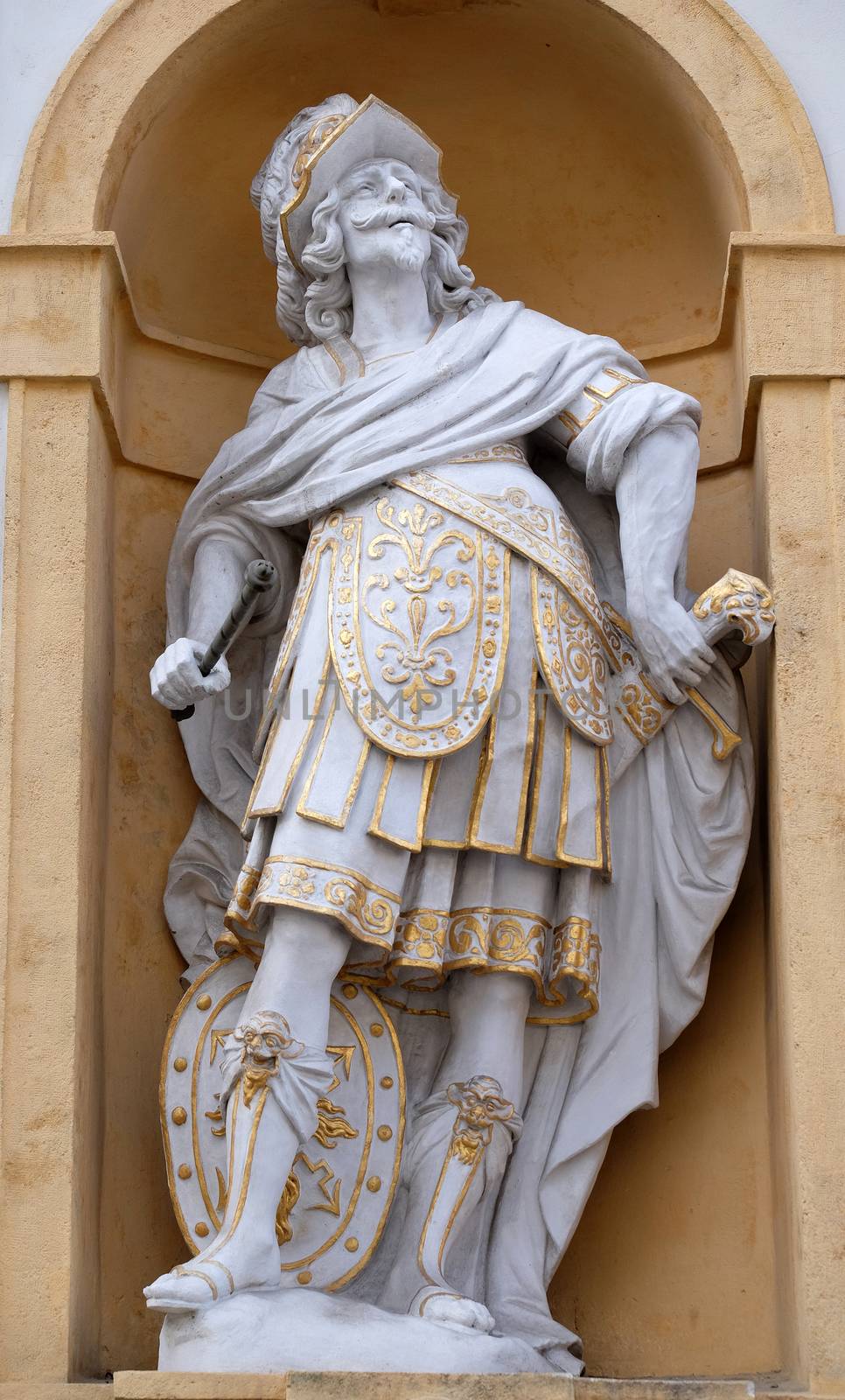 Mars, Roman god of war, Arsenal (Zeughaus) historic center listed as World Heritage by UNESCO in Graz, Styria, Austria