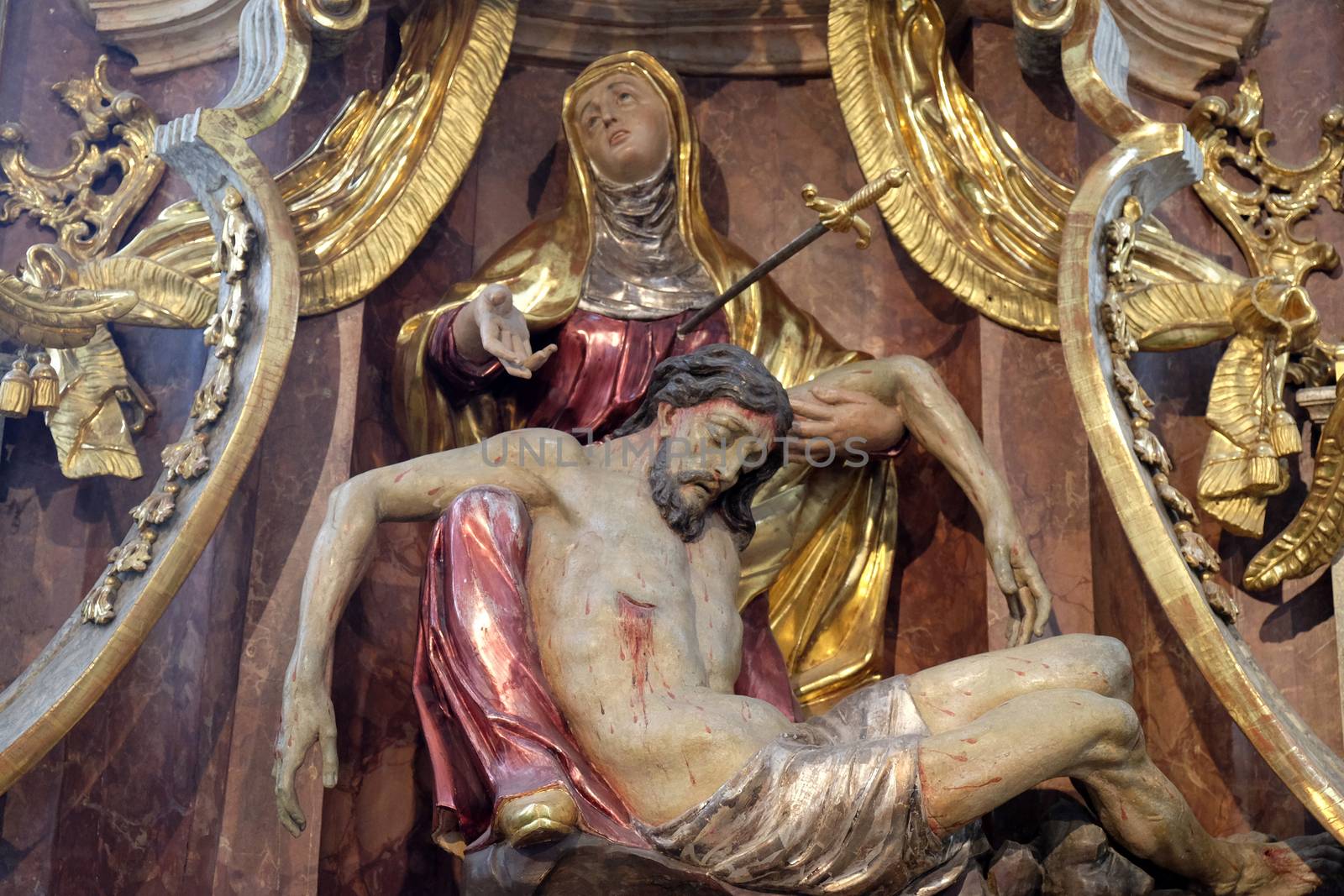 Altar of Our Lady of Sorrows, Franciscan Church in Graz, Styria, Austria