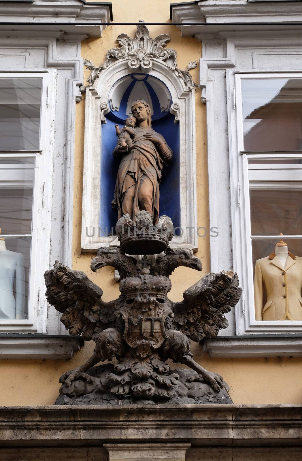 Imperial eagle emblem in Graz, Styria, Austria