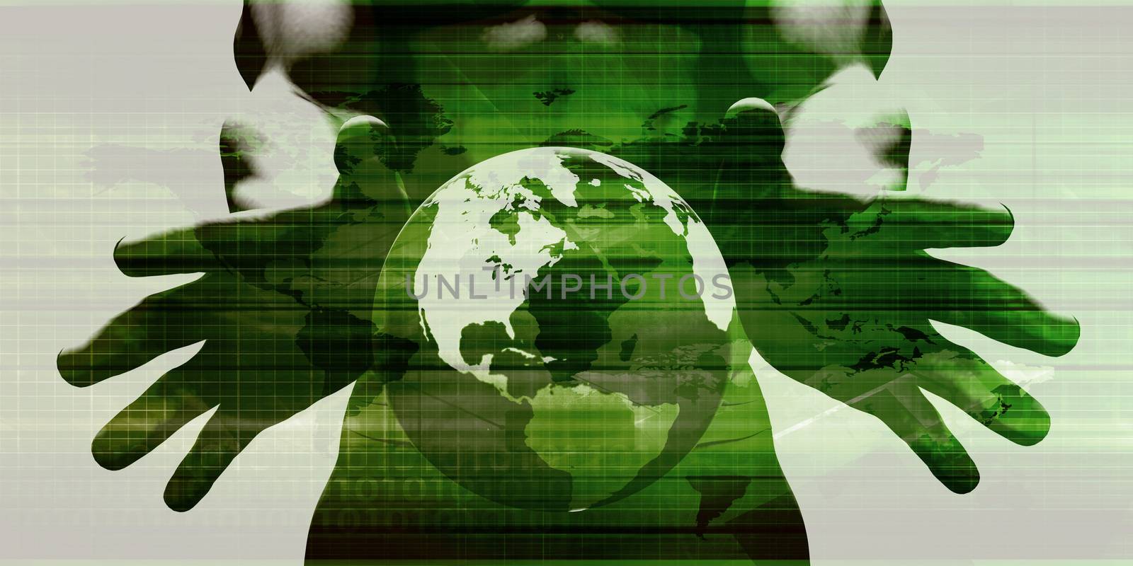 Futuristic Art Abstract with Digital Technology Theme