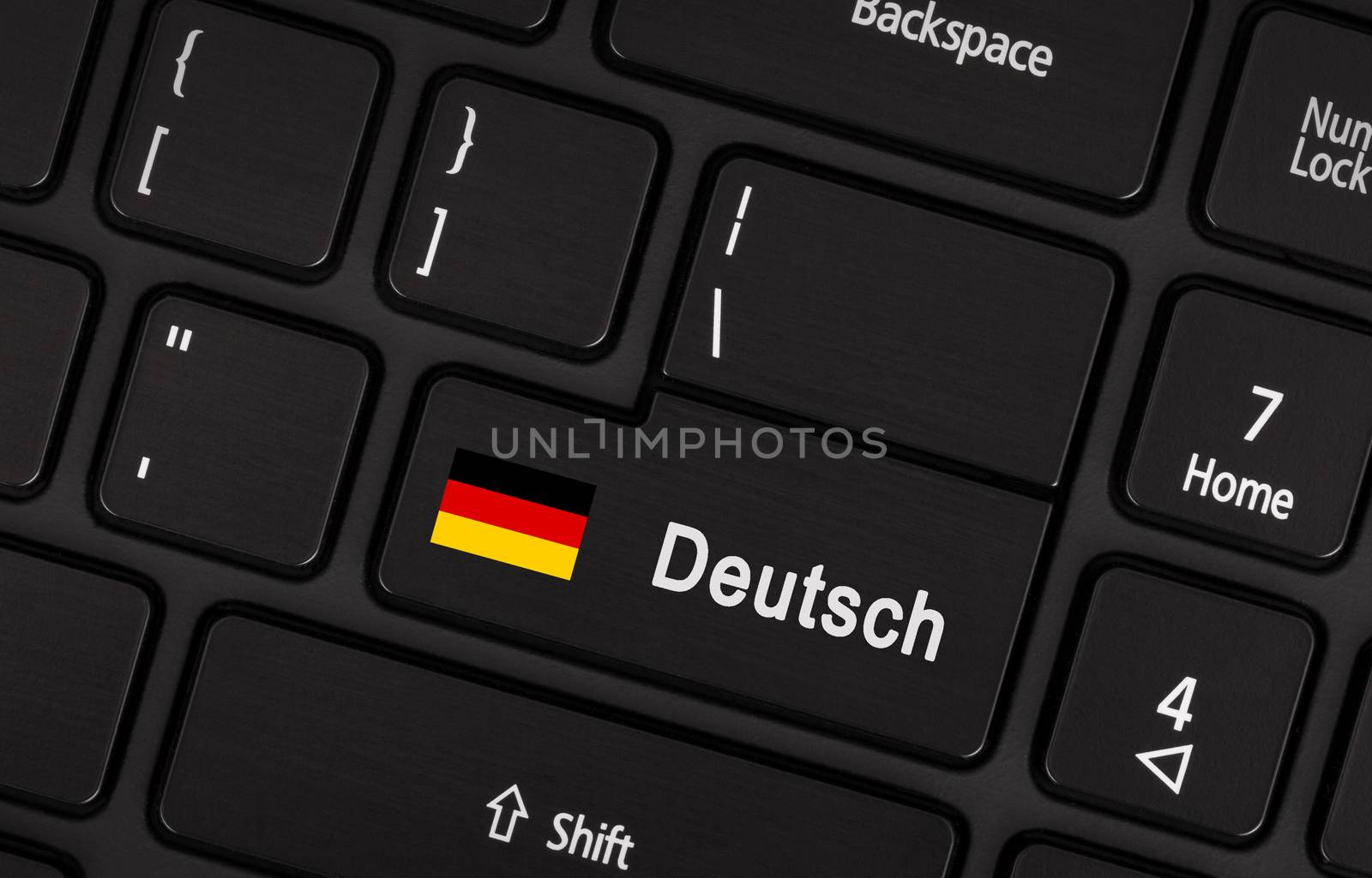 Enter button with flag Germany - Concept of language (learning or translate)