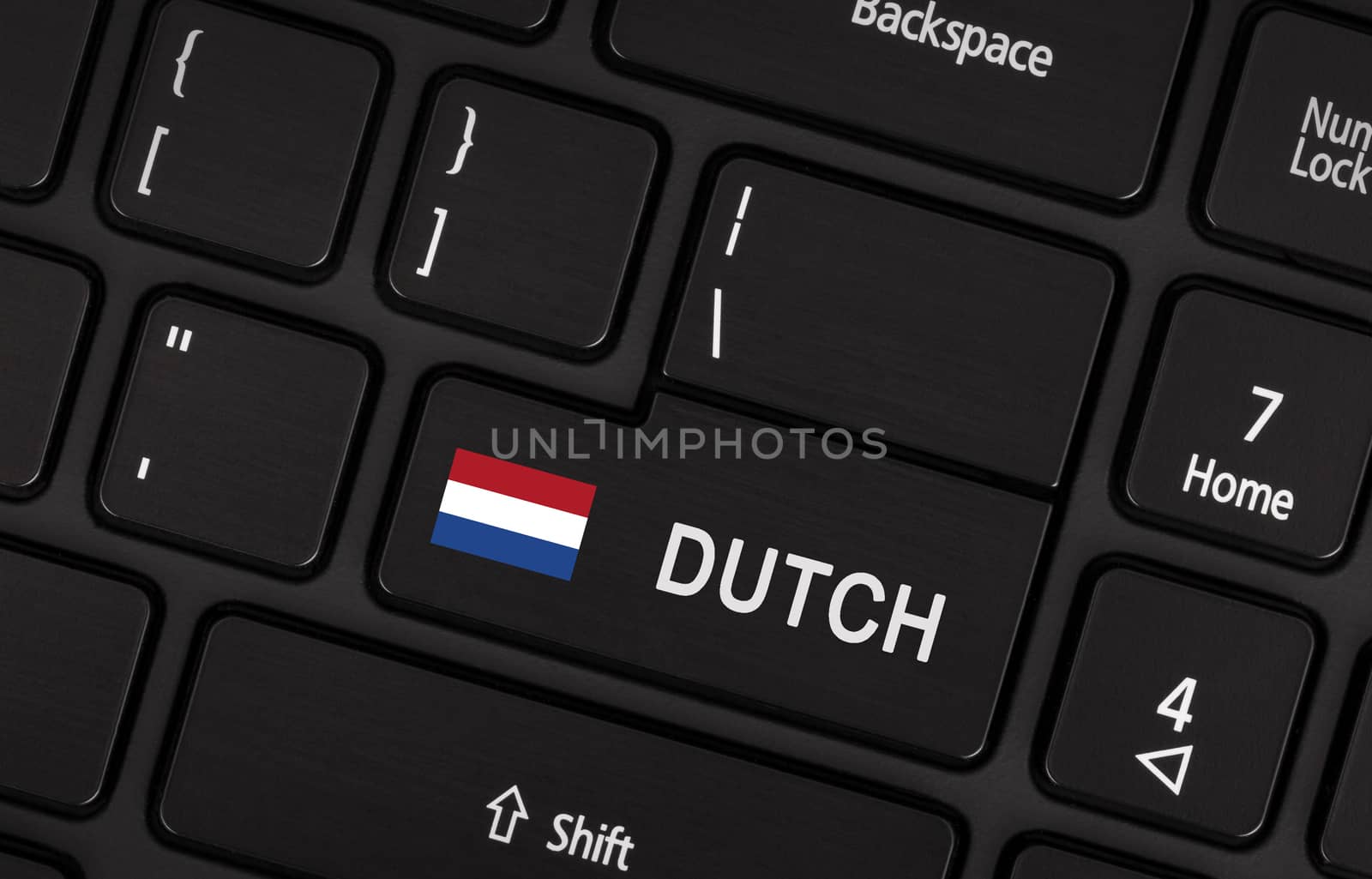 Enter button with flag Netherlands - Concept of language by michaklootwijk