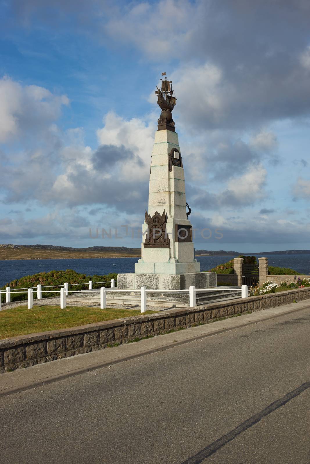 Memorial in Stanley, capital of the Falkland Islands, to the First World War naval battle fought on 8 December 1914 between of the United Kingdom and Germany.