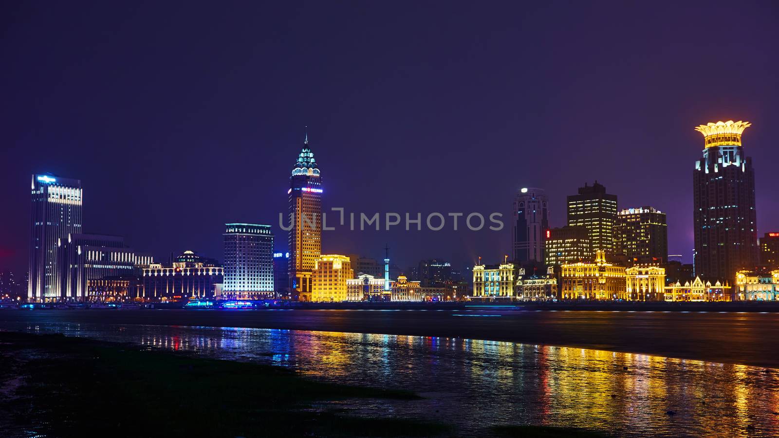 beautiful shanghai bund at night , China by sarymsakov