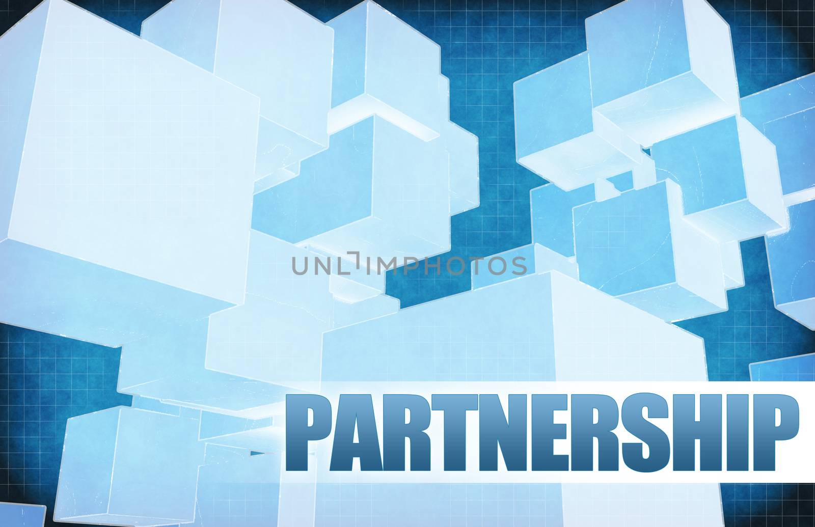 Partnership on Futuristic Abstract for Presentation Slide