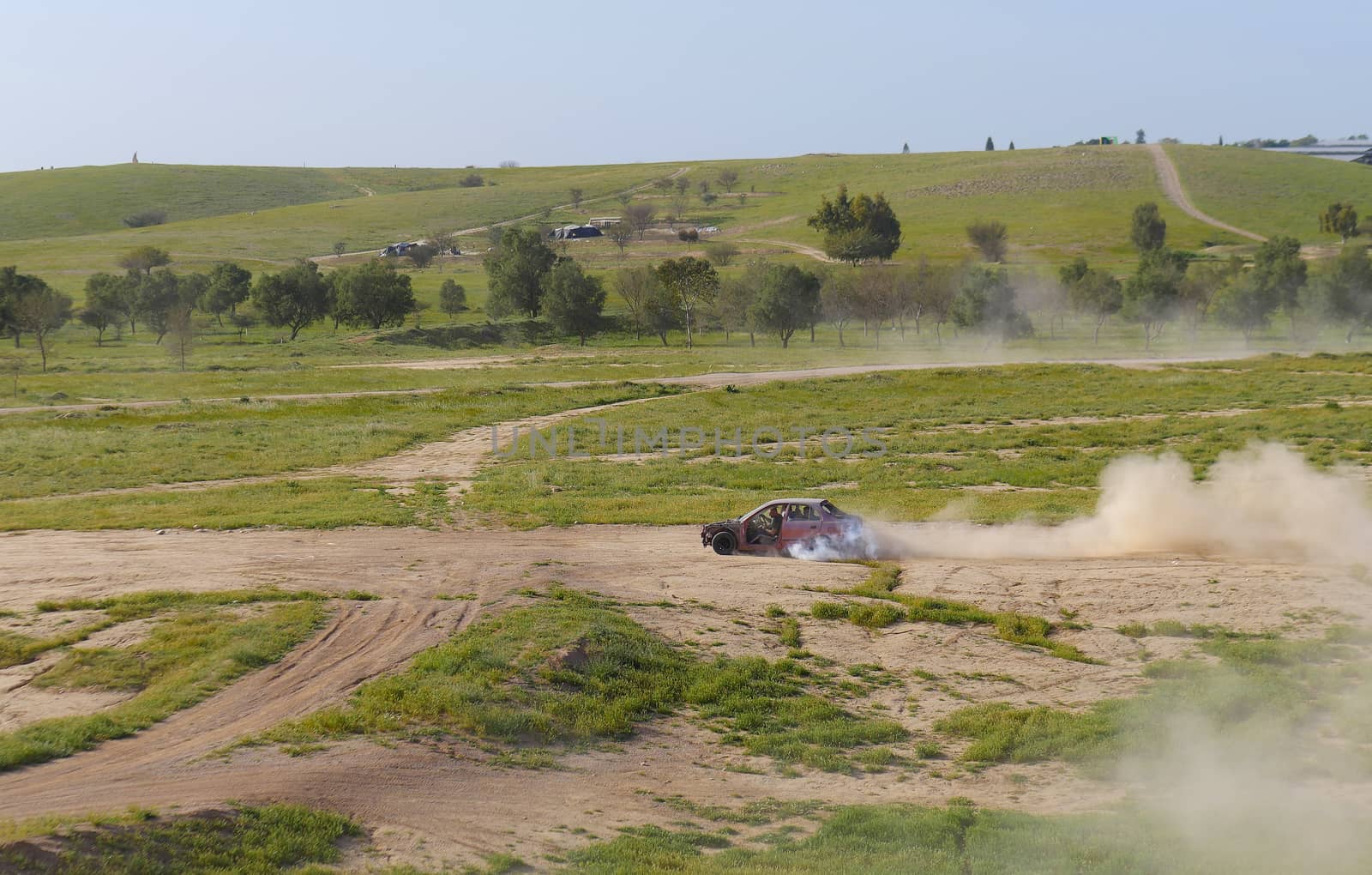 RC buggy in the desert, summer day