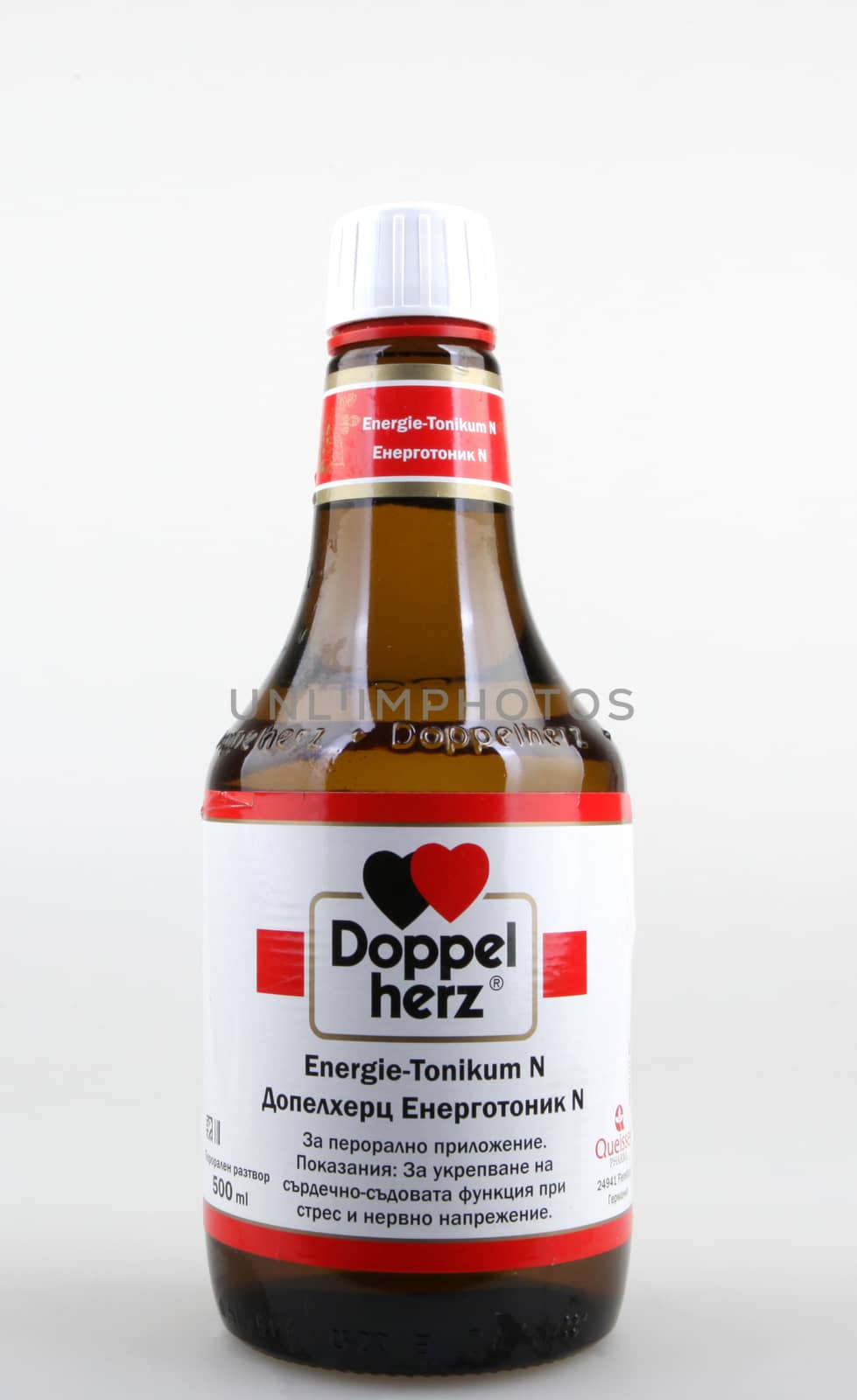 AYTOS, BULGARIA - APRIL 03, 2016: Doppelherz Isolated On White. Doppelherz offers dietary supplements made of best-grade vitamins, minerals, herbal extracts and special nutrients to support an active and healthy way of life. by nenov