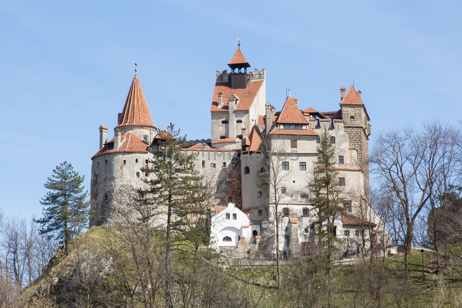 Dracula's Castle in Transylvania, in a beautiful spring day.