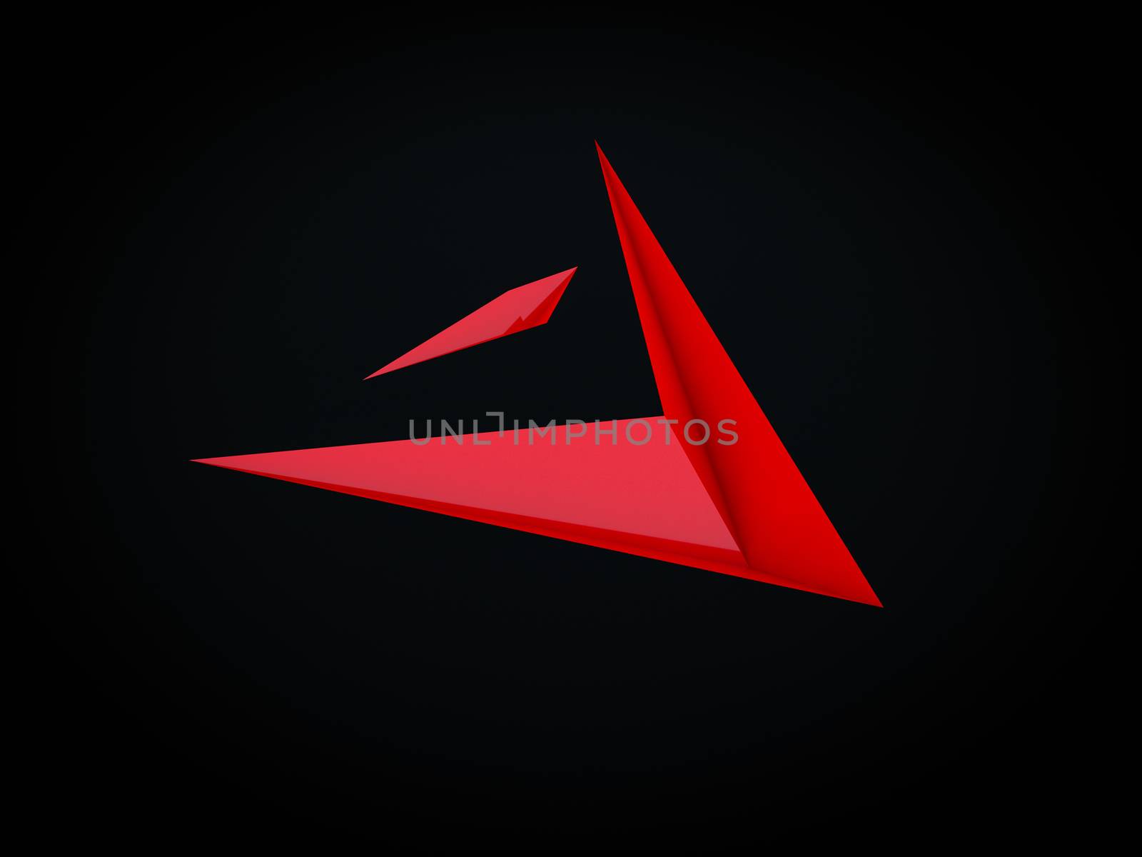 3D rendering of abstract modern abyss shape background