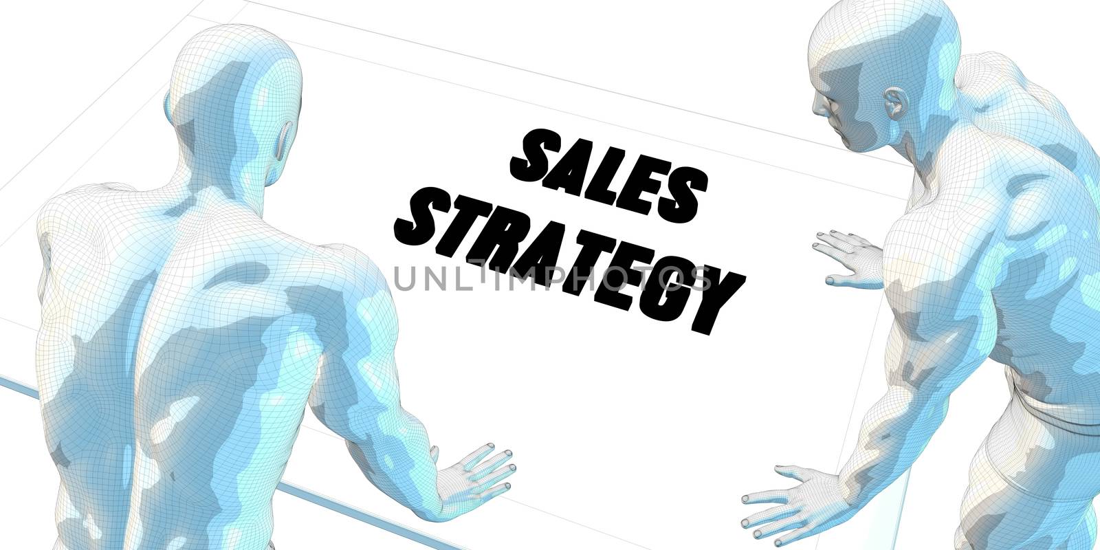 Sales Strategy Discussion and Business Meeting Concept Art