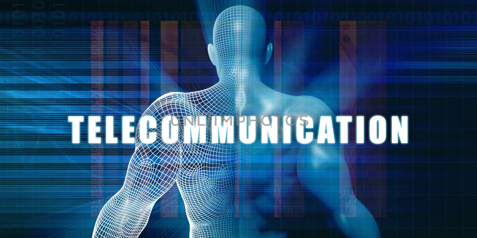 Telecommunication as a Futuristic Concept Abstract Background