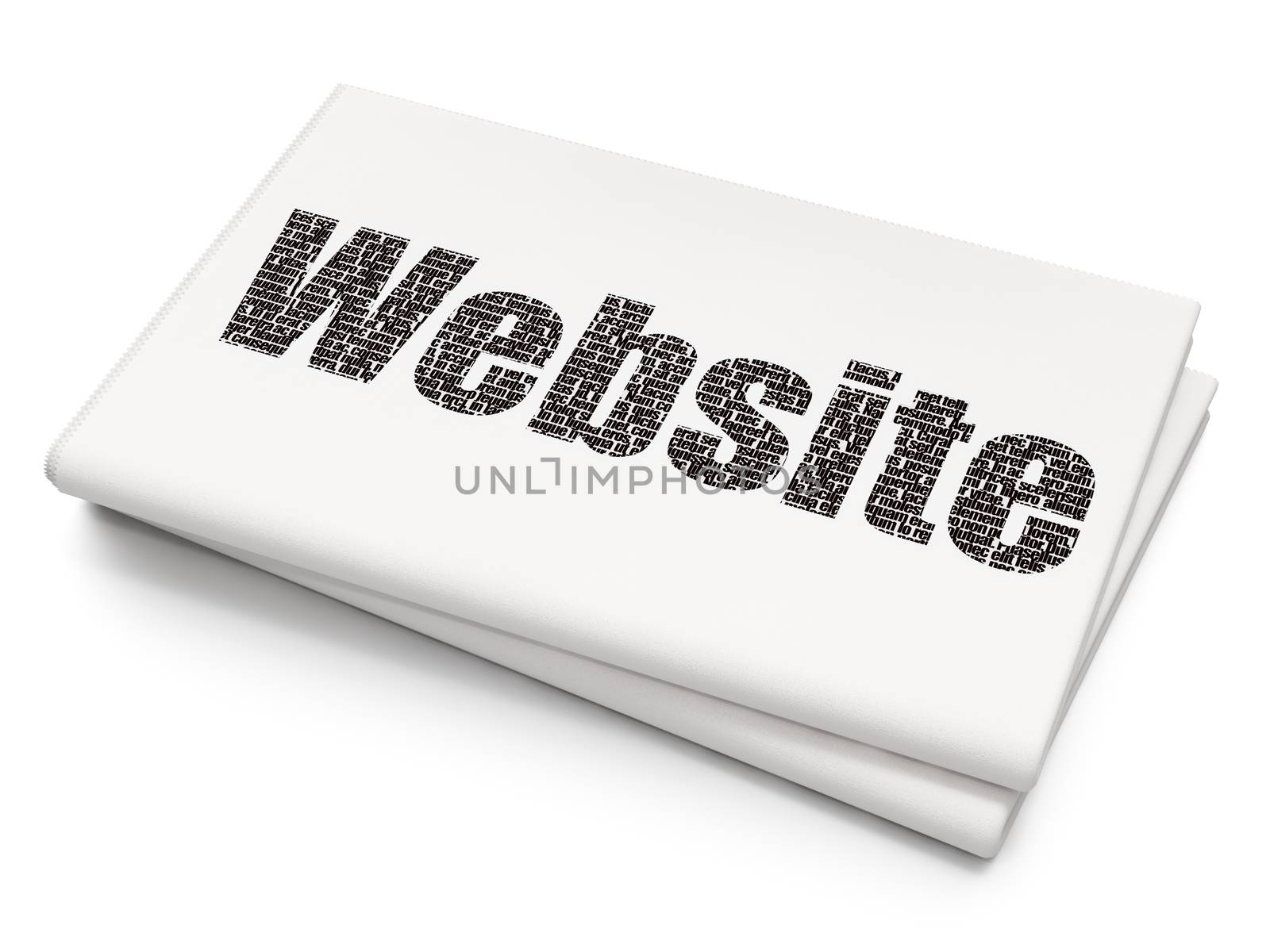 Web development concept: Website on Blank Newspaper background by maxkabakov