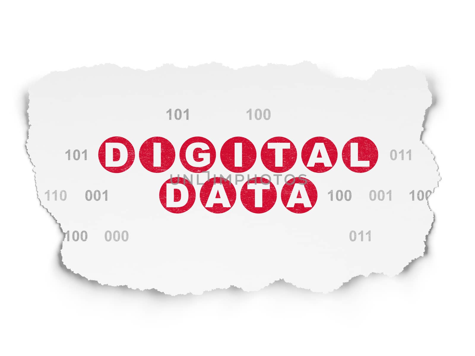 Data concept: Digital Data on Torn Paper background by maxkabakov
