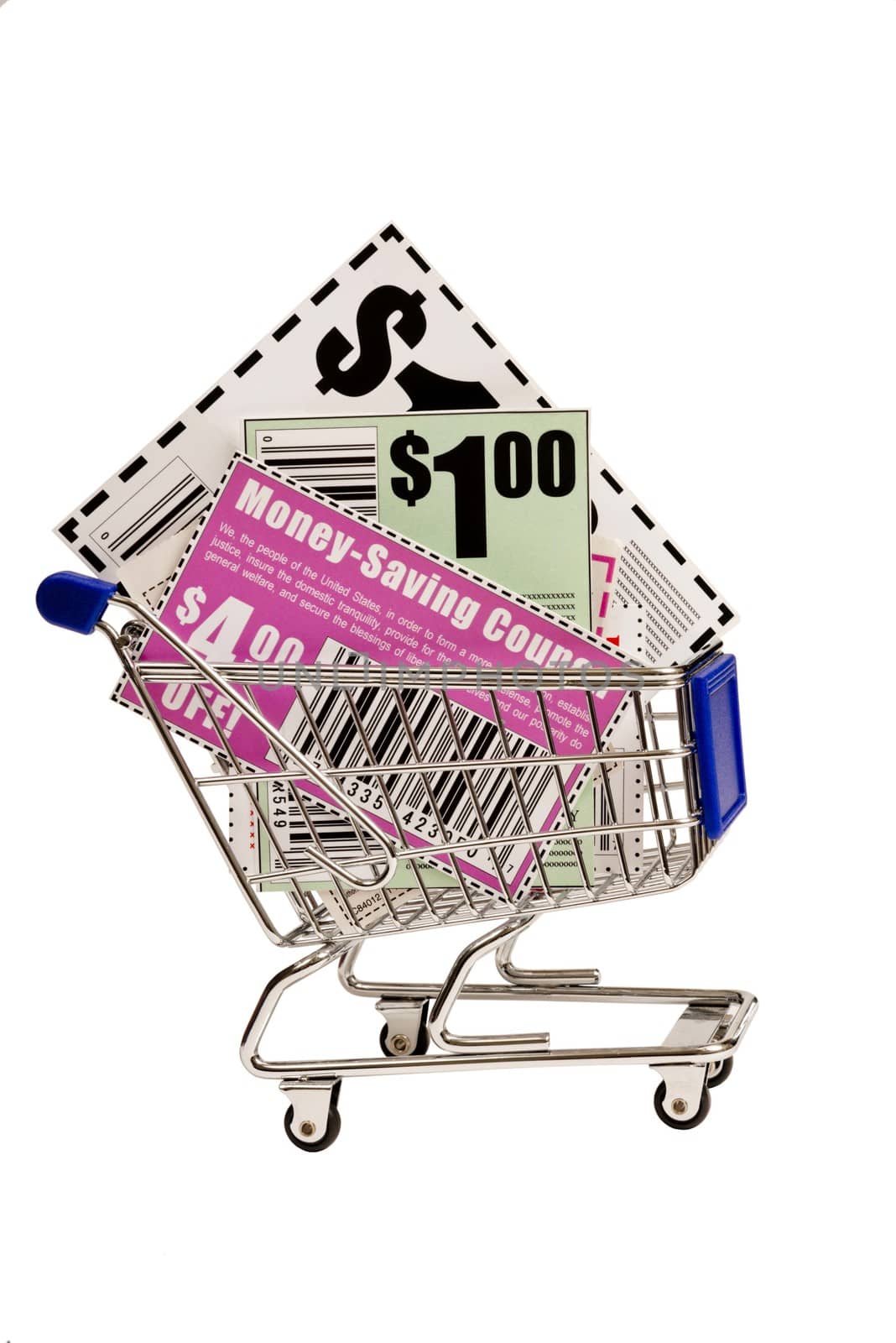 Coupons And Shopping Cart Isolated by stockbuster1