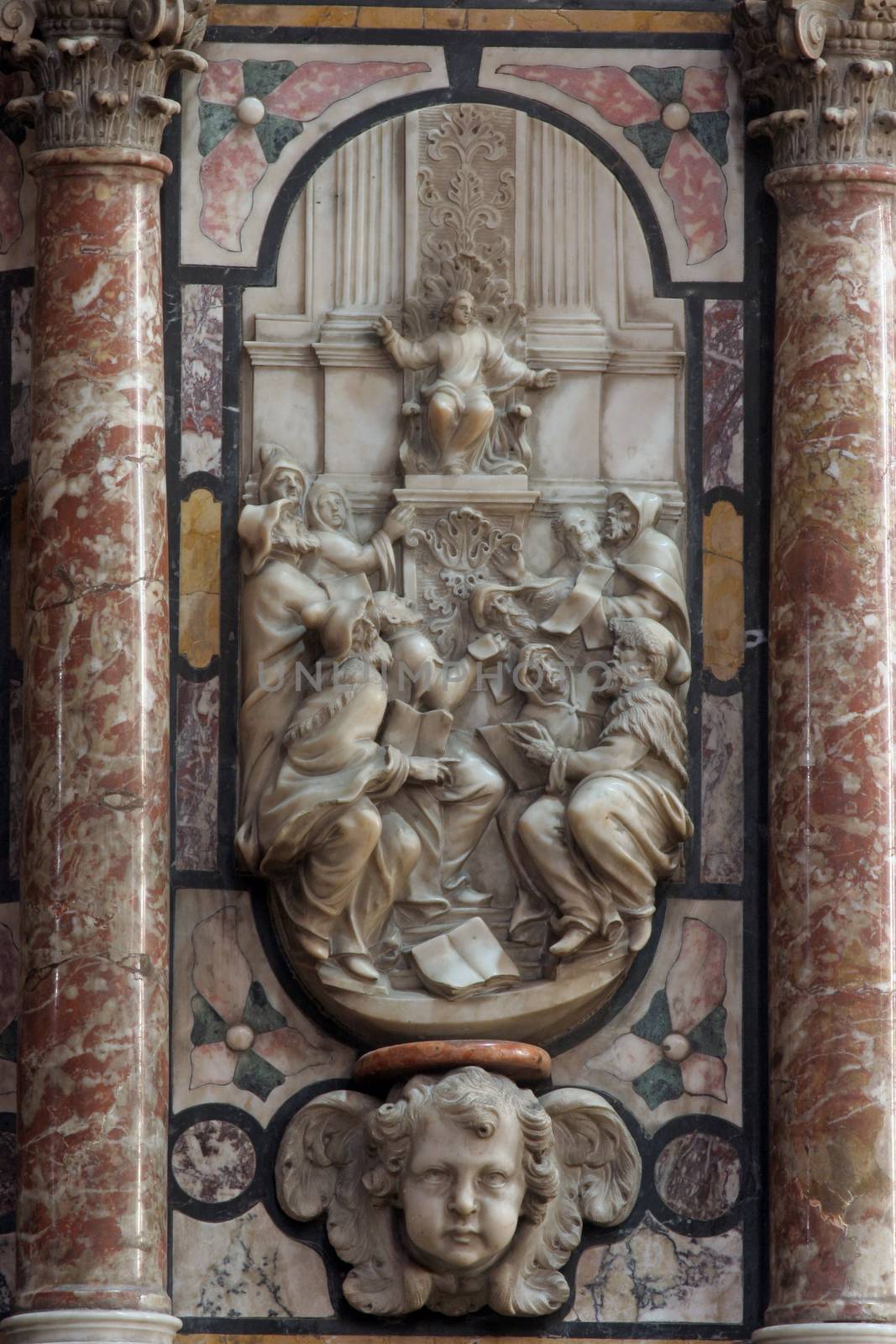 Detail of pulpit in Zagreb cathedral