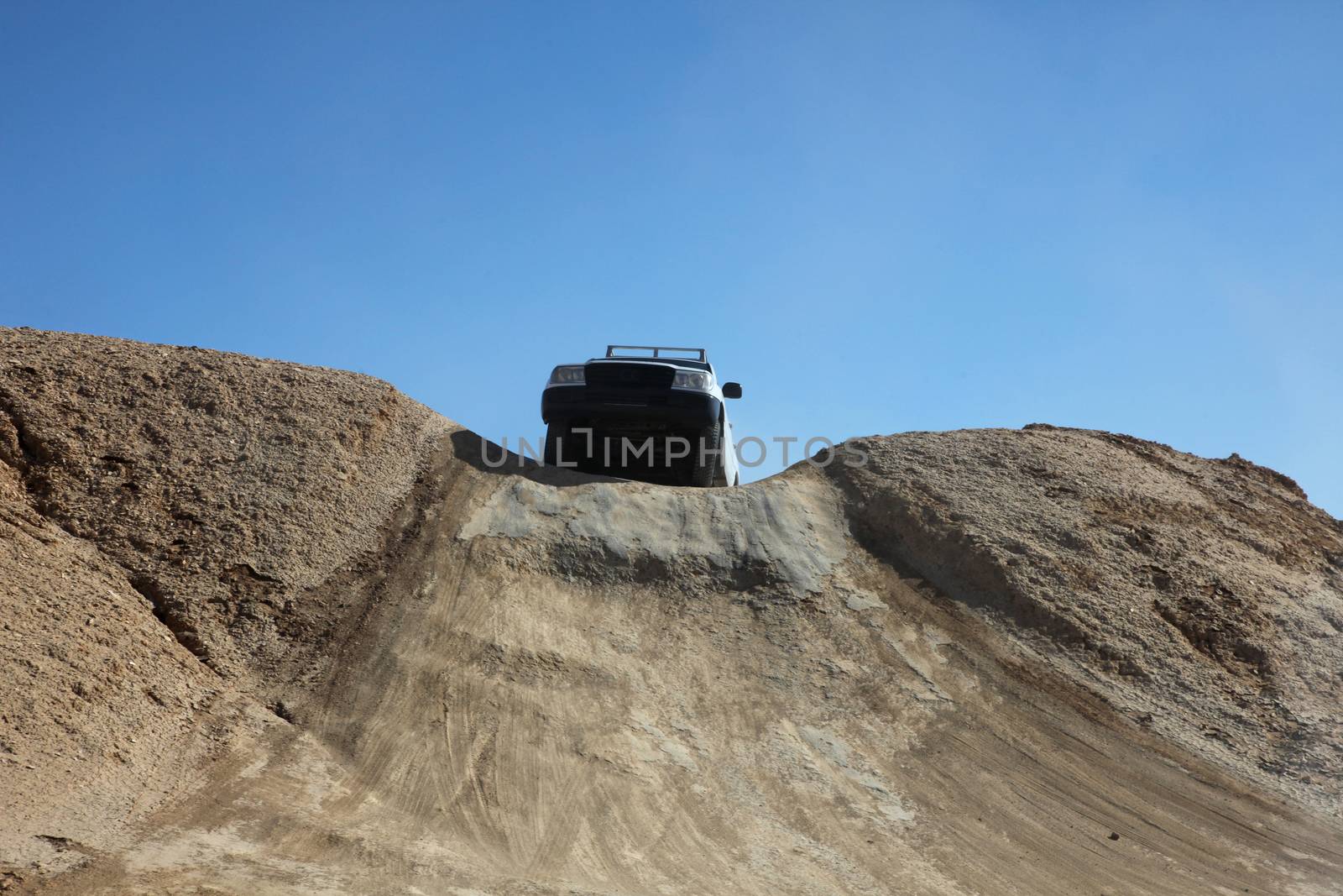Car in desert