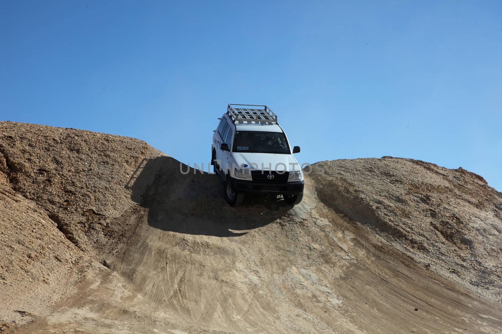 Car in desert