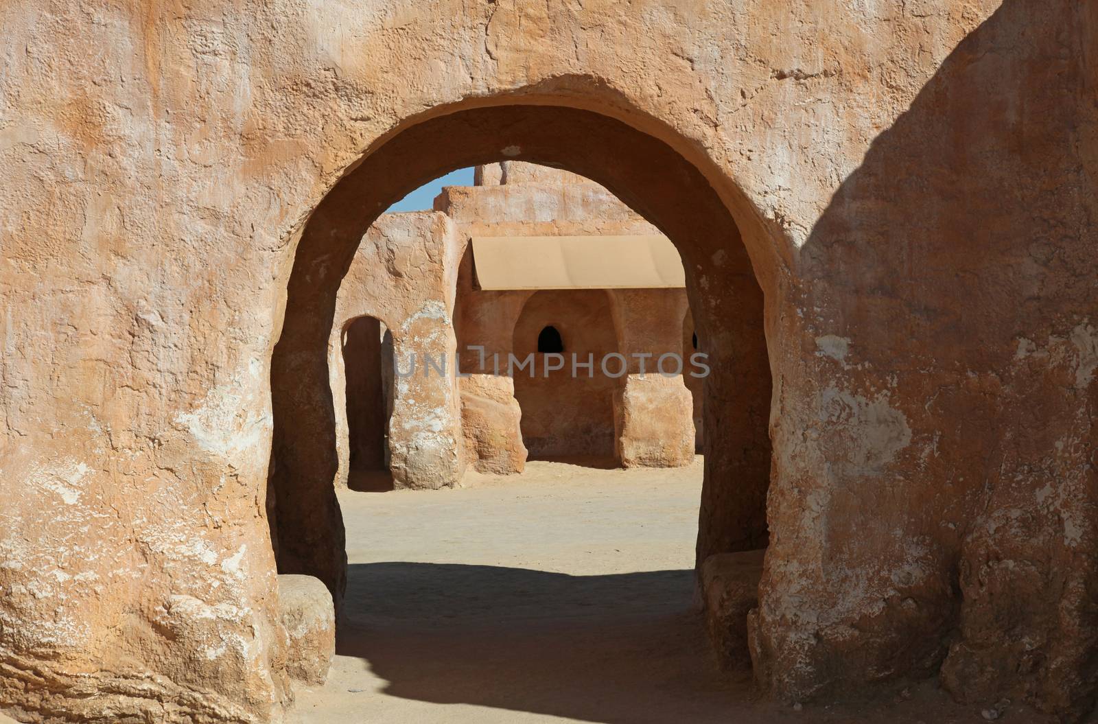 Abandoned decorations for shooting Star Wars movie