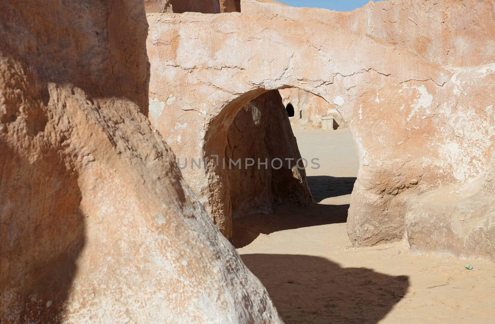 Abandoned decorations for shooting Star Wars movie