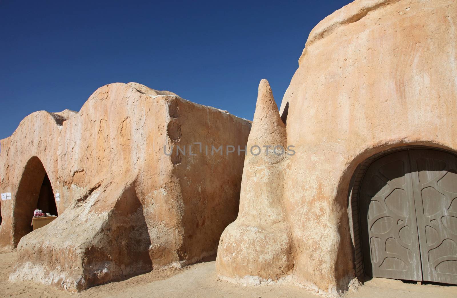 Abandoned decorations for shooting Star Wars movie