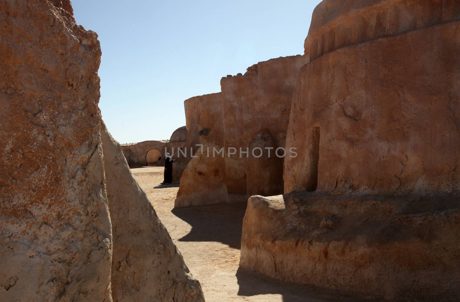 Abandoned decorations for shooting Star Wars movie