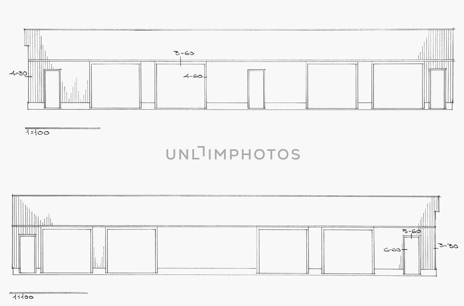 Architectural background - plan of the house - Illustration