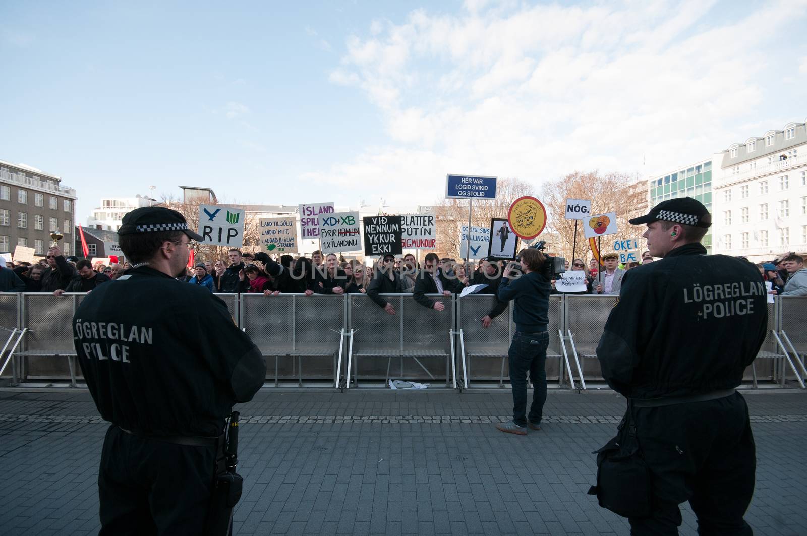 ICELAND, Reykjavik: Crowds gather outside Iceland's parliament demanding the Prime Minister step down over allegations he concealed investments in an offshore company in Reykjavik on April 4, 2016. Iceland's Prime Minister Sigmundur Gunnlaugsson earlier refused to resign after details about Wintris, an offshore firm used to allegedly hide million-dollar investments which he owned with his wife, were made public in Panama Papers massive data leak.