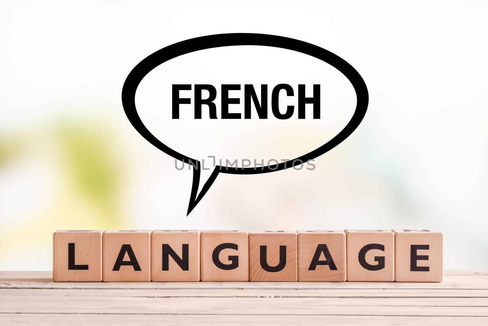 French language lesson sign on a table by Sportactive