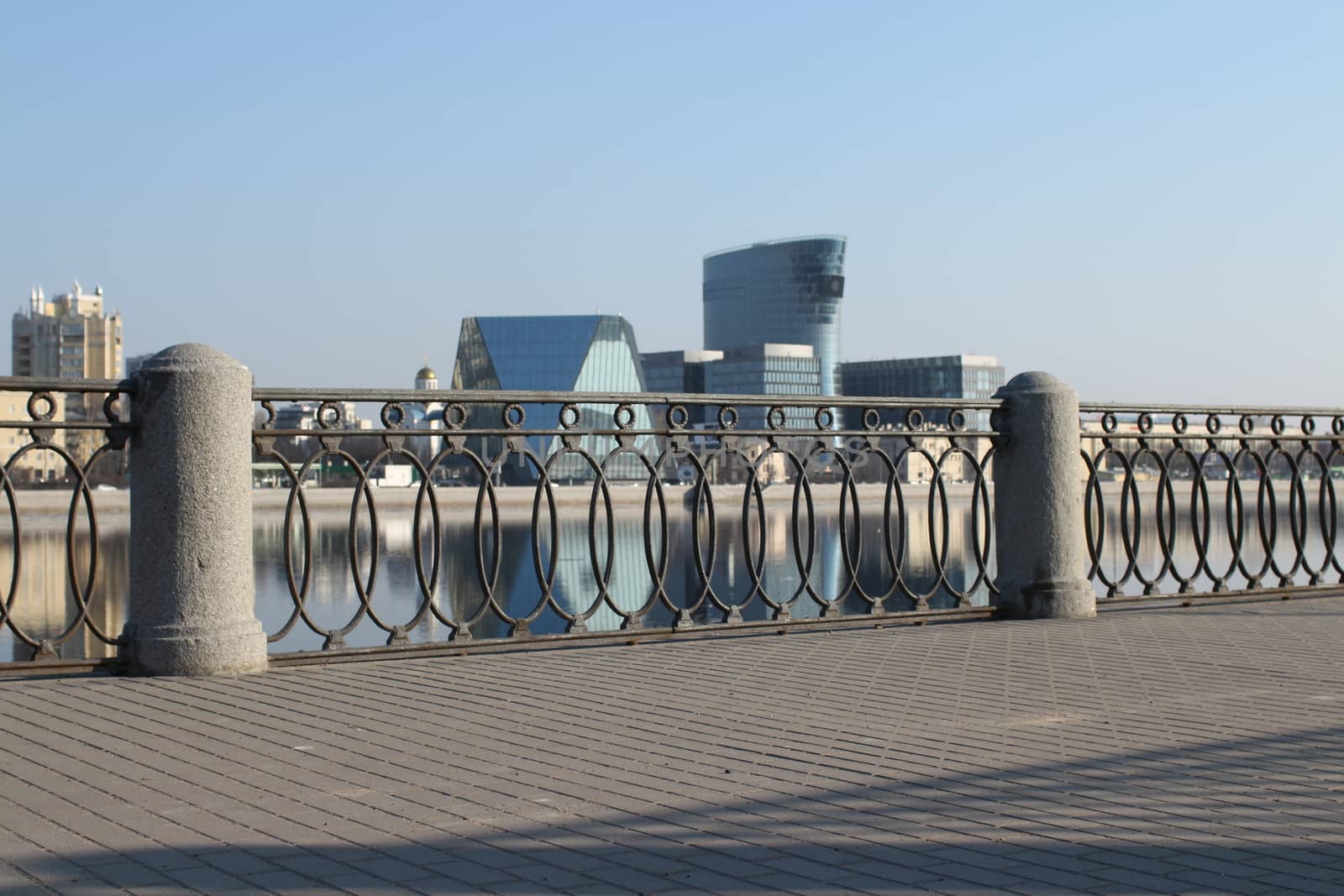 Modern Architecture of St. Petersburg reflected in water