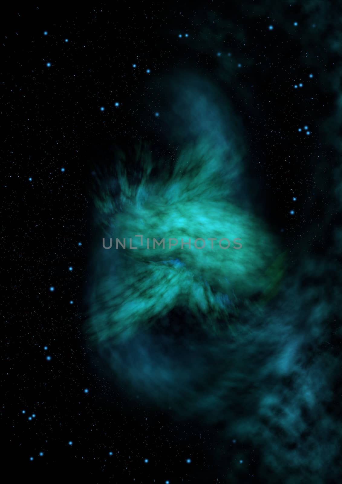 Far being shone nebula and star field against space. "Elements of this image furnished by NASA".