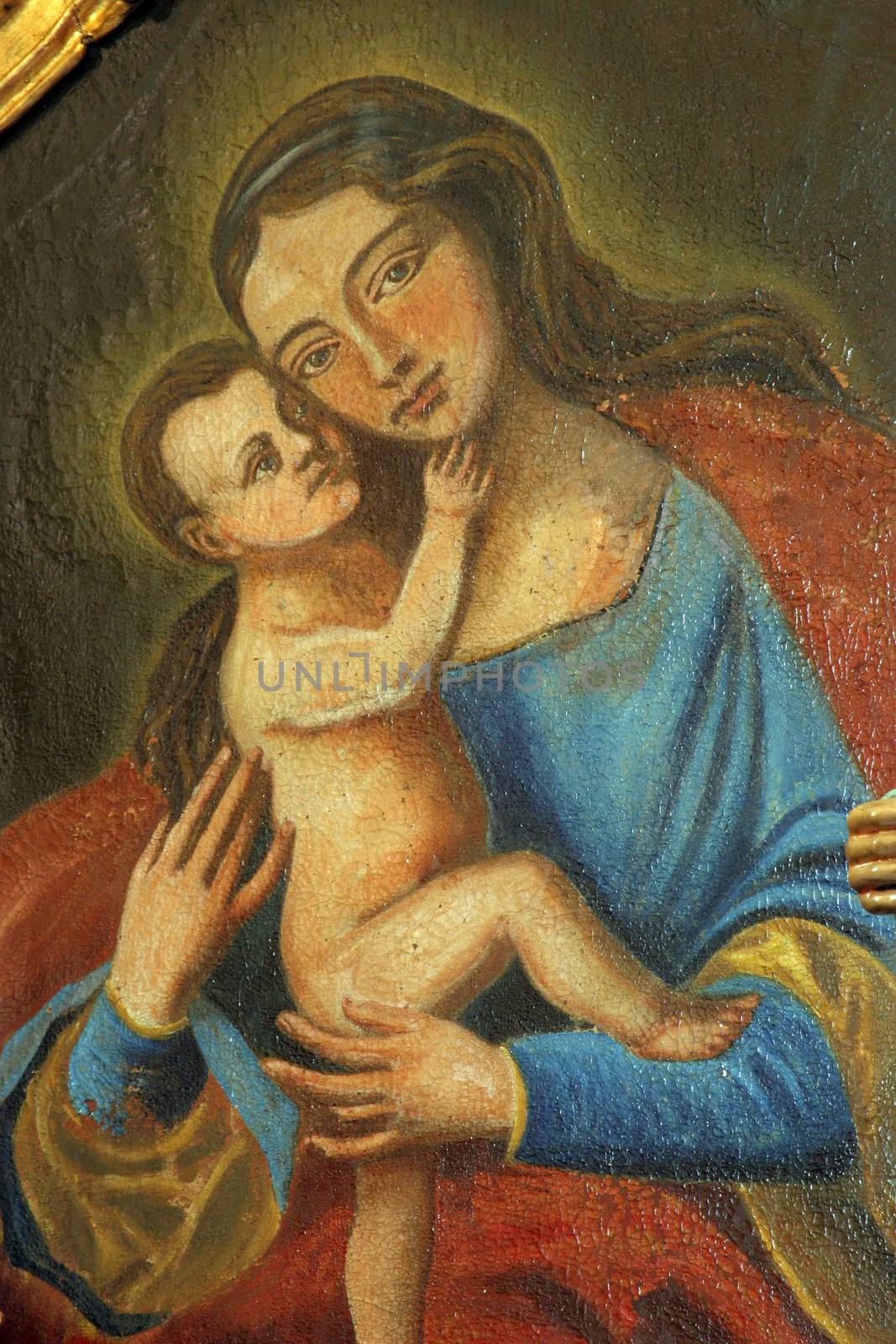 Virgin Mary with baby Jesus by atlas