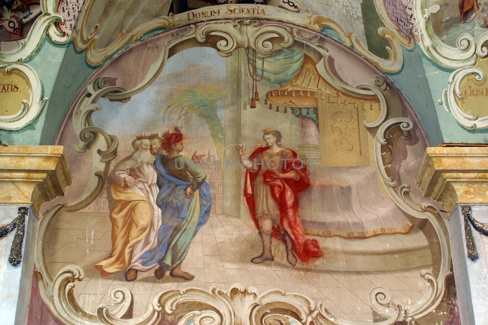 The three Magi before Herod