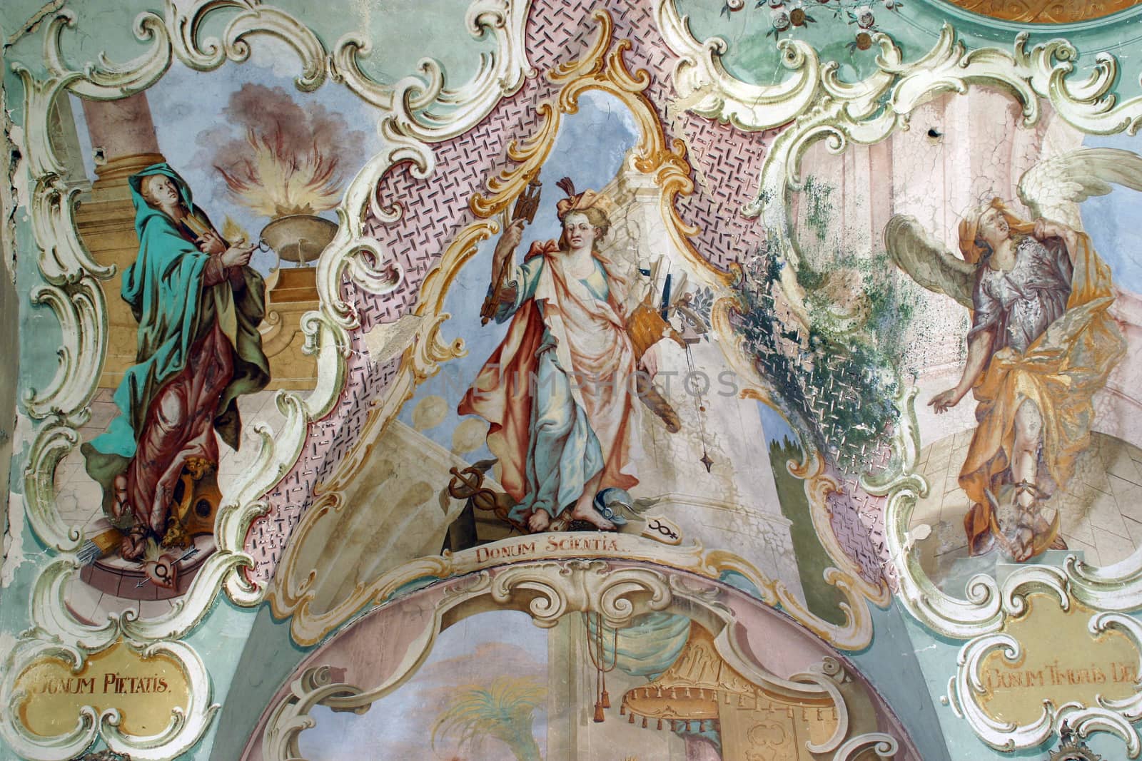 Fresco on the ceiling of the church